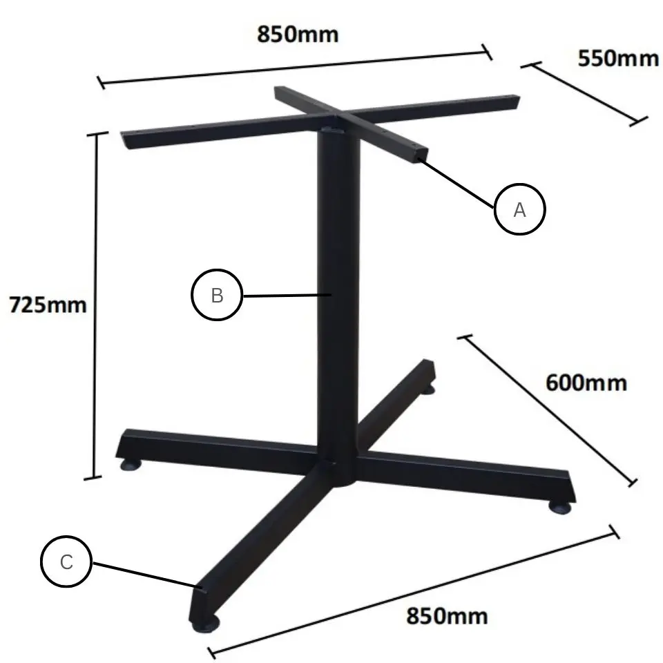 Mild Steel Table Leg (XS-LEG)