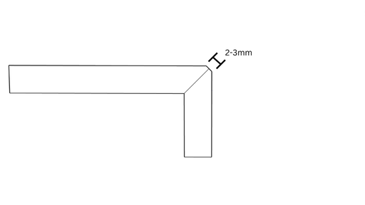 Double Mitre Cut & Joint Edge